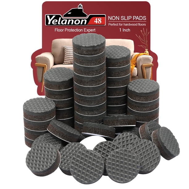Almohadillas Antideslizantes Para Muebles, 48 Piezas De 1.0 In, Antideslizantes Para Patas De Muebles, Patas De Goma Autoadhesivas, Patas De Muebles, Antideslizantes, Protectores De Suelo De Madera