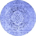 thumbnail image 1 of Ahgly Company Indoor Round Medallion Blue Traditional Area Rugs, 8' Round, 1 of 4
