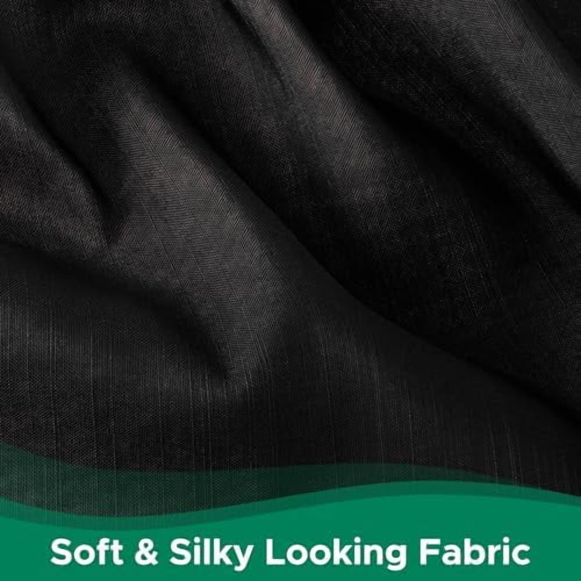 Wrap Around Bed Skirts for Queen Beds 17" Long Drop, Black Adjustable Elastic Dust Ruffles Easy Fit Wrinkle & Fade Resistant Silky Luxurious Fabric Solid Machine Washable