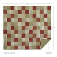 thumbnail image 3 of Farmhouse Quilt Prairie Winds Patchwork Cotton Red Green Bedroom Decor TCC Brands, 3 of 8