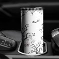 thumbnail image 3 of 20oz Halloween Night Scene Pattern Skinny Tumblers Stainless Steel Tumbler with Lid and Straw,Vacuum Insulated Double Wall Travel Tumbler Cups with Cleaning Brush for Coffee,Tea, 3 of 6
