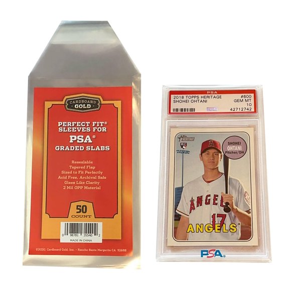 Fundas para tarjetas doradas de cartón, perfectas para tarjetas clasificadas por PSA