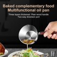 thumbnail image 6 of Gnmfd 304 Stainless Steel Three-Layer Mini Hot Oil Pot Thickened Deep Pan with Anti-Splash for Melting Cheese Candy Chocolate Heating Soups Sauces Milk Warming Household Kitchen Cooking, 6 of 9
