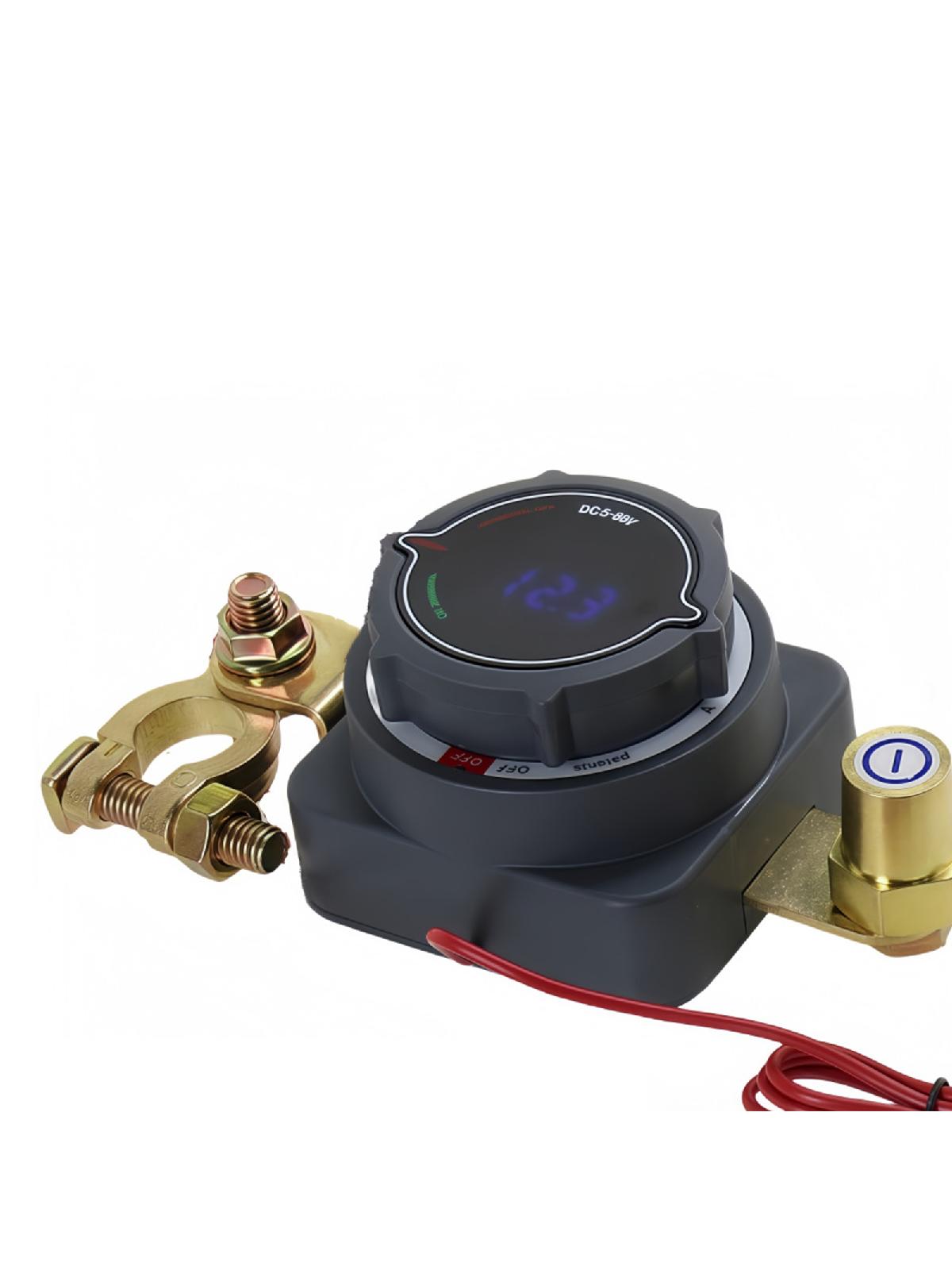 Upgrades 300A Battery Disconnect Switch with Built In Voltage Meter Electrical System Protection For RV Marine Truck Car