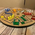 thumbnail image 4 of Game Fast Track Game Wood 35.5cm Diameter Family Board Game Brown, 4 of 8