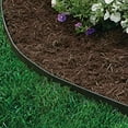 thumbnail image 3 of Trendix Grass Stone Isolation Belt, Green Partition Belt 1.57"H 10m/393.7"L Landscape Edging Border with 30 Spikes, Decorative Garden Flower Beds Lawn Yard, Brown, 3 of 9