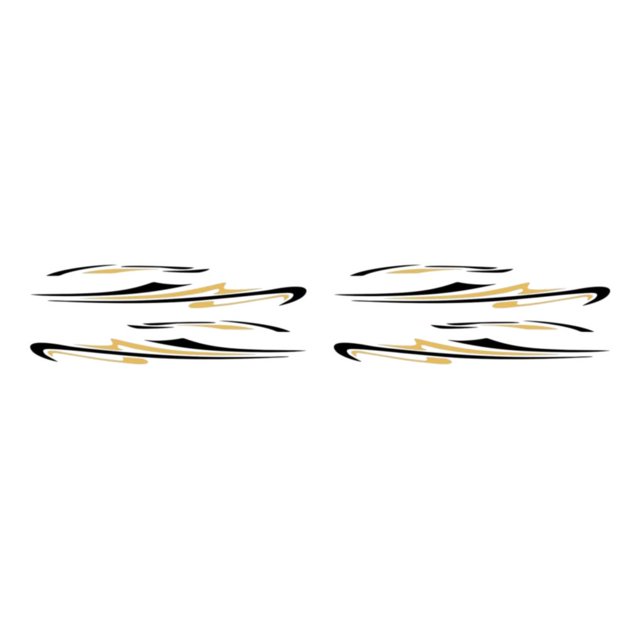 Becaristey Easy To Attach Car Accessory Cool Style And Personalized Fashionable Decorative Black and Gold 2Set