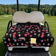 thumbnail image 2 of Pzuqiu Golf Cart Seat Covers Easy Carry, Compatible with Outdoor, Quilted Golf Cart Seat Covers Fit for Club Car Yamaha, Cherry Blossom Pattern, 2 of 9
