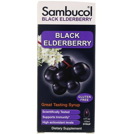(2 pack) Sambucol Original Black Elderberry Syrup, 4oz Bottle (2 pack)