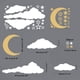 thumbnail image 4 of Calcomanías de vinilo para pared con diseño de nubes y cielo, luna y pared, decoración para habitación infantil y infantil., 4 of 8
