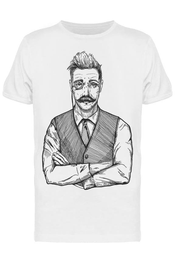 Man Wearing A Monocycle T-Shirt Men -Image by Shutterstock, Male Large