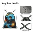 thumbnail image 4 of Sikiie Adorable Blue Baby Dragon Drawstring Backpack Drawstring Bags, Draw String Back Bag for Sports, Gym, Travel, Swimming, Beach-Medium, 4 of 6