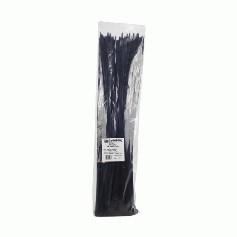 Metra Install Bay BCT24 24 In Black Cable Tie 100 Pcs Package 175 Pound Strength 