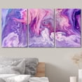 thumbnail image 3 of wall26 Canvas Print Wall Art Set Swirling Purple &amp; Pink 70s Paint Strokes Abstract Shapes Illustrations Modern Art Bohemian Colorful Multicolor for Living Room, Bedroom, Office - 24"x36&quot, 3 of 7