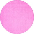 thumbnail image 1 of Ahgly Company Indoor Round Abstract Pink Modern Area Rugs, 4' Round, 1 of 4