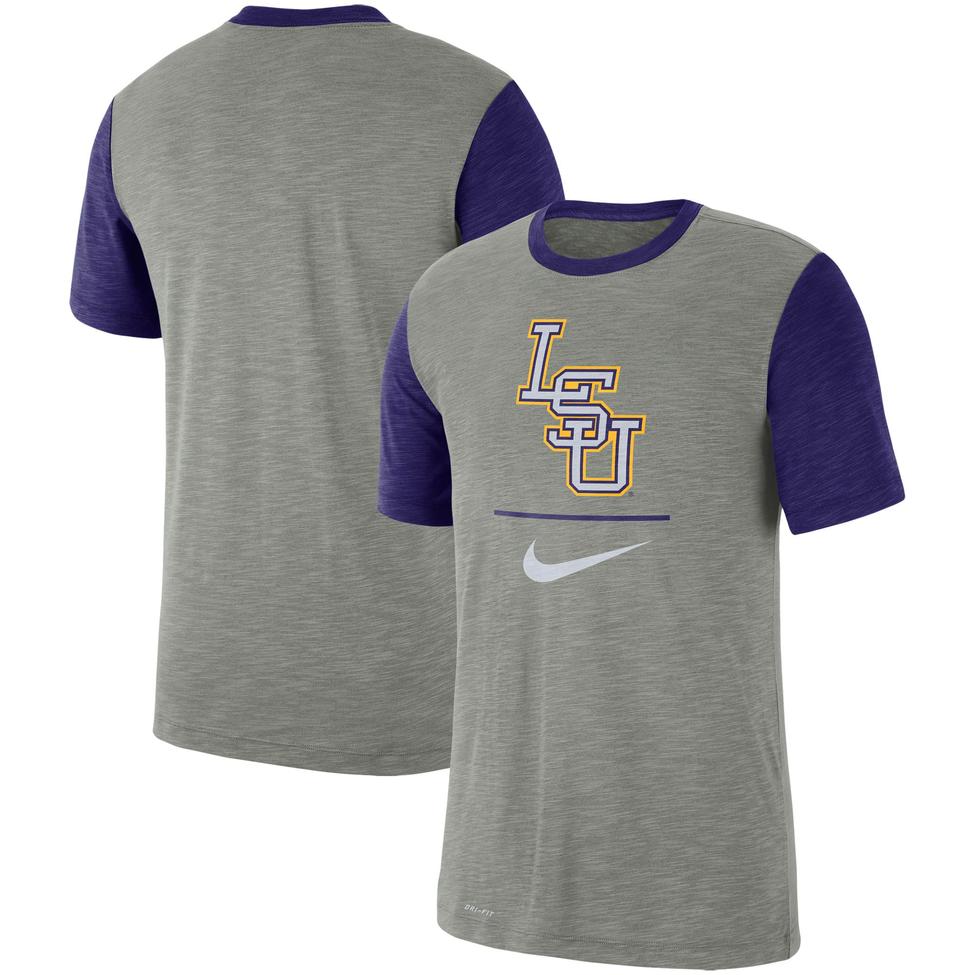 LSU Tigers Nike Baseball Performance Cotton Slub T-Shirt - Heathered ...