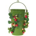 thumbnail image 1 of Houston International Trading 8491E SA Enameled Galvanized Strawberry & Flower Planter, Sage, 1 of 1