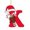K, variant on 2 PCS Letter O Christmas Initial Ornaments, Personalized DIY Christmas Tree Pendant, Red Acrylic Monogram Letter Xmas Hanging Decorations, Indoor Outdoor Holiday Party Decor Gifts