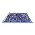 thumbnail image 2 of Ahgly Company Machine Washable Indoor Round Oriental Blue Traditional Area Rugs, 4' Round, 2 of 4