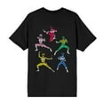 thumbnail image 2 of Power Rangers Action Pose Adult Black Crew Neck Short Sleeve T-shirt-XXL, 2 of 4
