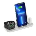 thumbnail image 4 of Latrodar 3 In1 Wireless Charger Stand 15W Fast Non-Toxic on Dock For IPhone14 White 8x2 Inch Home Essentials, 4 of 5