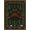 Brown Green, Pattern 1, variant on ODIKA 8'x10' Washable Area Rug Durable, Non-Slip Paw Print Rustic With Centered Woodland Wildlife Emblem Cabin Bear Refined for Living Room, Under Sectional, Family