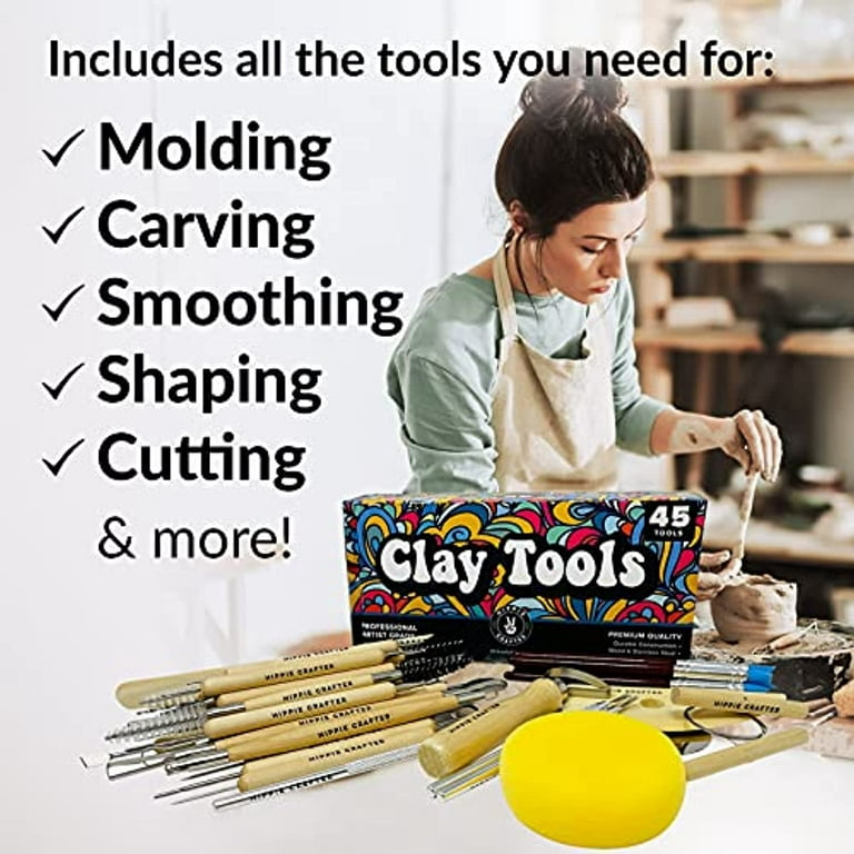 1Set Plastic Clay Modeling Tools Set Polymer Clay Sculpting DIY Craft Se-J4