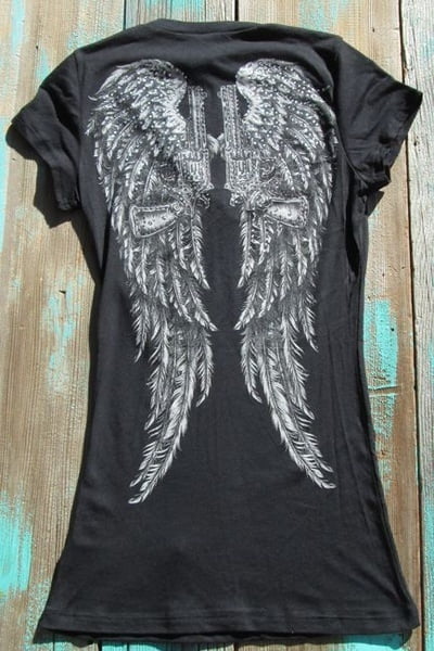 shirt with wings on back