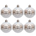 thumbnail image 2 of Lwlmwt 6-Piece Christmas Embossed Ornaments Set 6cm Starry Sky Embossed Electroplated Ball Pendants Christmas Tree Decorations Porch & Fireplace Decor Home Decor, 2 of 7