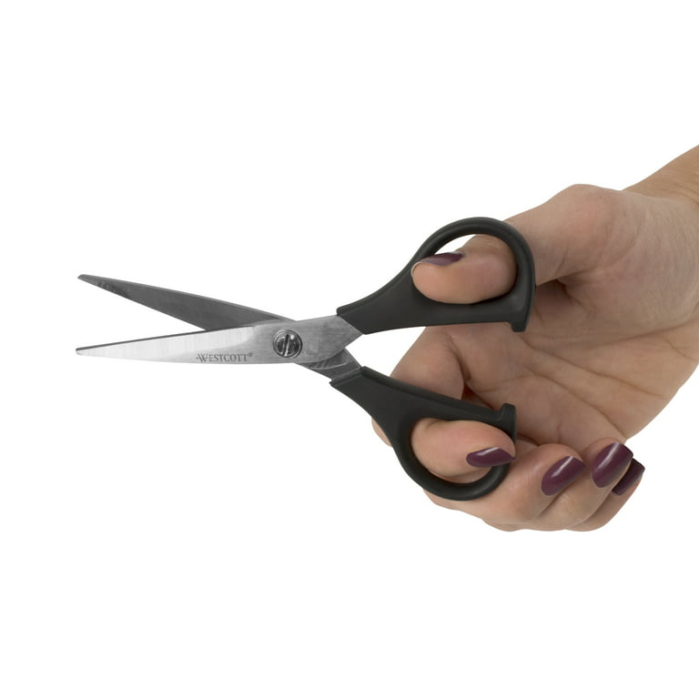 Left Handed Scissors Westcott Large 210mm 8 Stainless Steel Blades Black  Stationery for Office, School, College, Work, Crafts 