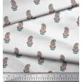 thumbnail image 2 of Soimoi Velvet Fabric Leaves & Paisley Block Printed Fabric 1 Yard 58 Inch Wide, 2 of 3