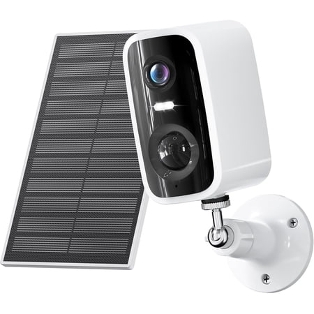 Cetey Solar Security Cameras Wireless Outdoor, 2K Color Night Vision, AI Motion Detection, 2-Way Talk, Battery Powered, IP65 Waterproof, Cameras for Home Security Wireless WiFi