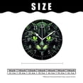 thumbnail image 2 of 16 Inch Wall Clock Battery Operated Silent Clock Decorative for Office, Kitchen, Outdoor, Living Room，Black Cat with Green Eyes Print, 2 of 4