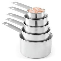 Stainless Steel Measuring Cups, Laxinis world 5 Piece Stackable Measuring Set (1)