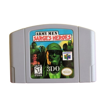 Army Men Sarge's Heroes Video Games Cartridge Card for N 64 Us Version