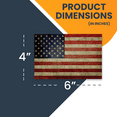 thumbnail image 2 of Magnet Me Up Weathered American Flag Vinyl Magnet Decal, 4x6 In, Red, White, and Blue, 2 of 8