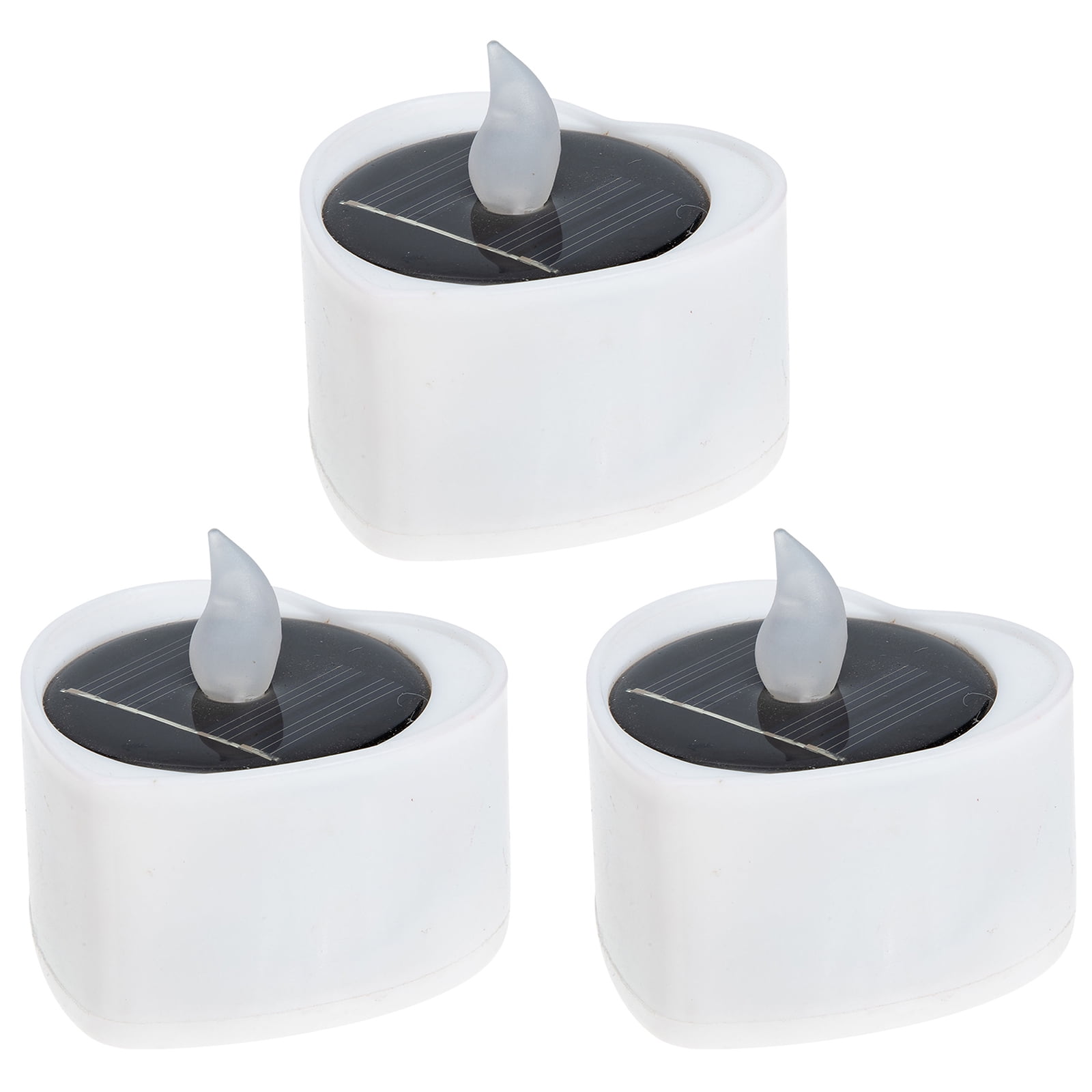 3pcs Solar Tea Lights Solar Powered LED Candle Lamps Outdoor Solar Tea