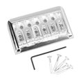 thumbnail image 3 of 2024 Fixed Hardtail Guitar Bridge U Shape Saddle Bridge Replacement Metal Electric Guitar String Bridge Silver, 3 of 5