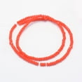 thumbnail image 2 of 10Strand Opaque Glass Beads Strands Faceted Rondelle Orange Red 2.3~2.7x1.5mm Hole: 0.5mm 150~155pcs/strand 32~33cm, 2 of 3