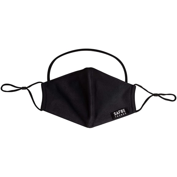 Saf8e Trends Cloth Face Mask with Removable Eye Shield - with Adjustable Straps and Three Layer Protection (150 Thread Count, Black)