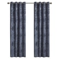 thumbnail image 1 of SunSmart Amelia Polyester Knitted Jacquard Grommet Top Curtain Panel in Navy, 1 of 15