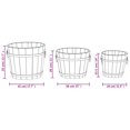 thumbnail image 4 of vidaXL 3 Piece Wooden Bucket Planter Set Solid Wood Fir, 4 of 4