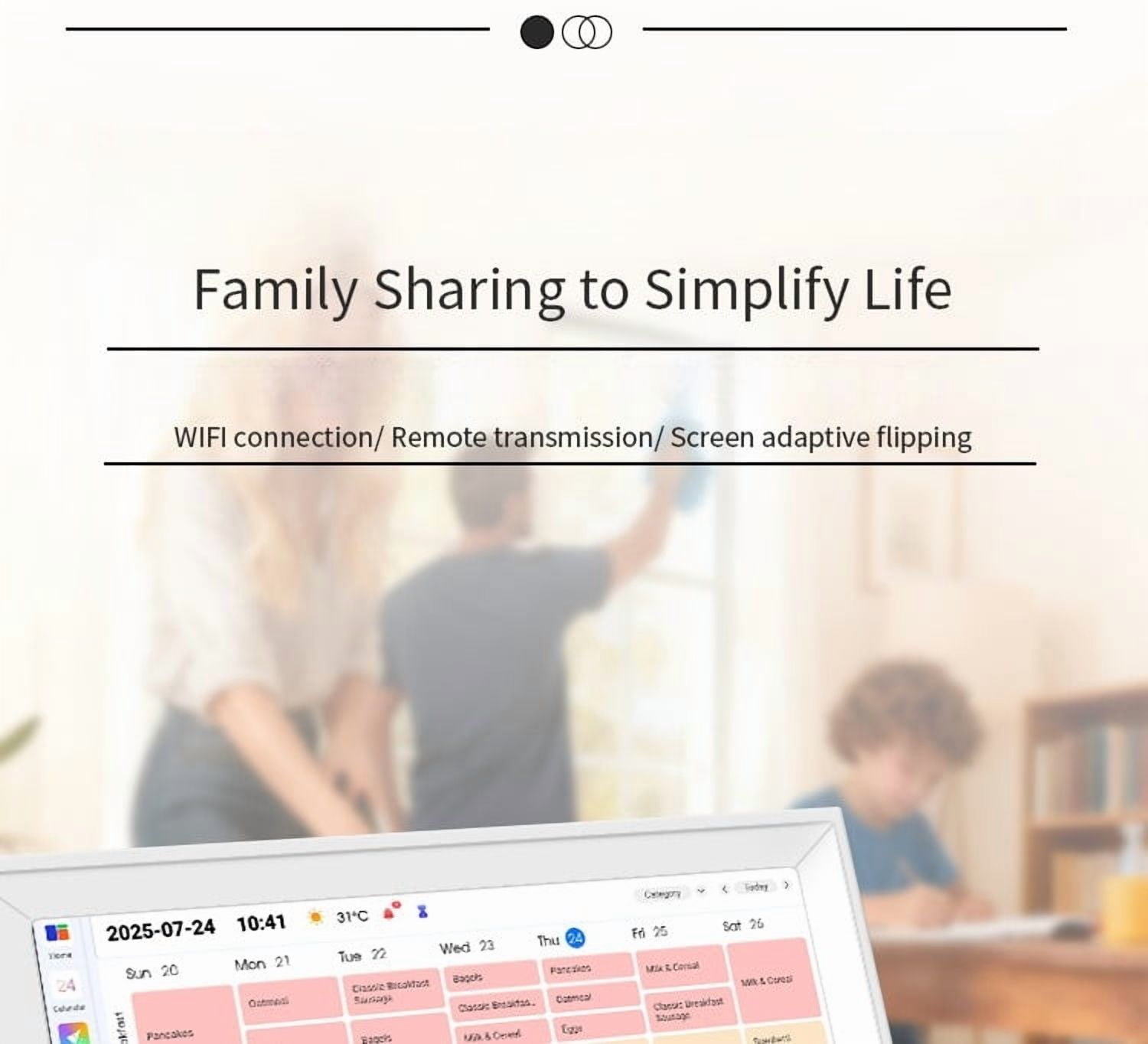 BekinTek 10.1 Inch Digital Calendar & Smart Chore Chart, 1080P Touchscreen Family Schedule Planner with 32GB WiFi, Meal Planner, Wall & Desk Mount