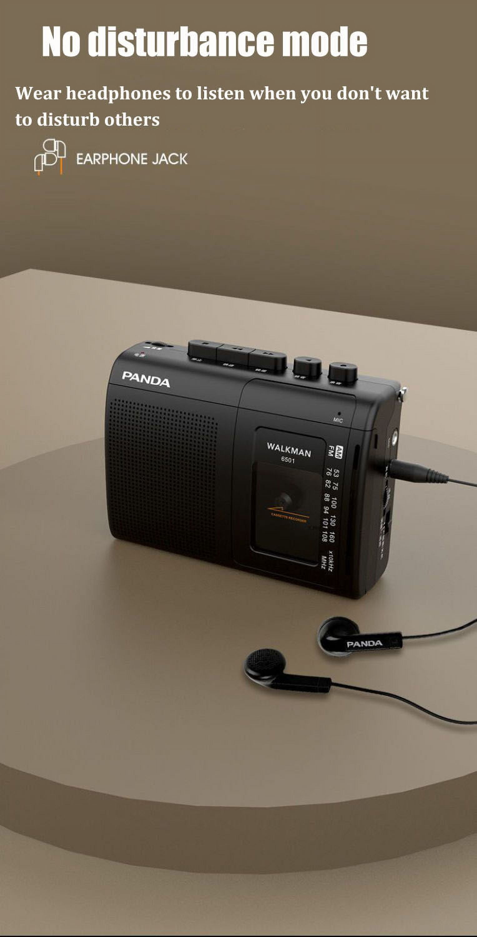 Portable Tape AM/FM Radio Retro Cassette Music Player Walkman Tape Recorders With Loudspeaker Support 3.5mm Headphone Play