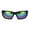 Matte Black Oil Slick Mirror, variant on Mens Aerodynamic Robotic Futurism Black Plastic Sport Sunglasses Matte Black