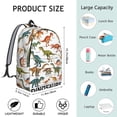 thumbnail image 5 of Cute Dinosaur Pattern Backpack for School,Cute School Bag,Schoolbag with Adjustable Shoulder Straps & Padded Back,15.7"x11.8"x5.5", 5 of 5