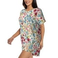 thumbnail image 5 of Sigee Trendy Floral Design for Sleepwear Casual Pjs with Pockets Women's Pajamas Sets Shorts 2 Piece Short Sleeve Lounge Sets Medium, 5 of 9