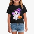 thumbnail image 5 of Kids Halloween Shirts Boys Girls Pumpkin Tops Short Sleeve Shirt Trendy Casual Tee Comfortable Base Layer Outwear, 5 of 8