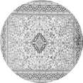thumbnail image 1 of Ahgly Company Indoor Round Medallion Gray Traditional Area Rugs, 4' Round, 1 of 1