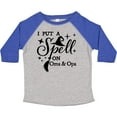 thumbnail image 3 of Inktastic I Put a Spell on Oma and Opa Witch Hat and Broom Boys or Girls Toddler T-Shirt, 3 of 5